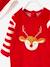 Christmas Gift Set for Babies: Velour Sleepsuit + Beanie Dark Red - vertbaudet enfant 