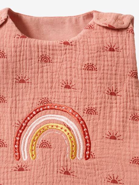 Summer Special Baby Sleep Bag in Organic Cotton* Gauze PINK MEDIUM SOLID WITH DESIG - vertbaudet enfant 