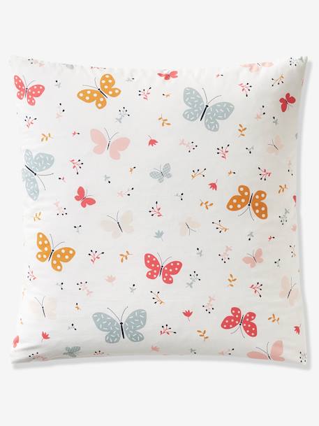 Duvet Cover + Pillowcase Set for Children, Butterflies, Basics PINK MEDIUM ALL OVER PRINTED - vertbaudet enfant 