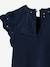 T-shirt fille détails en broderie anglaise BLANC+bleu marine+VERT PALE - vertbaudet enfant 