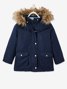 eco-friendly-fashion-3-in-1 Hooded Parka, Jacket with Recycled Polyester Padding, for Girls