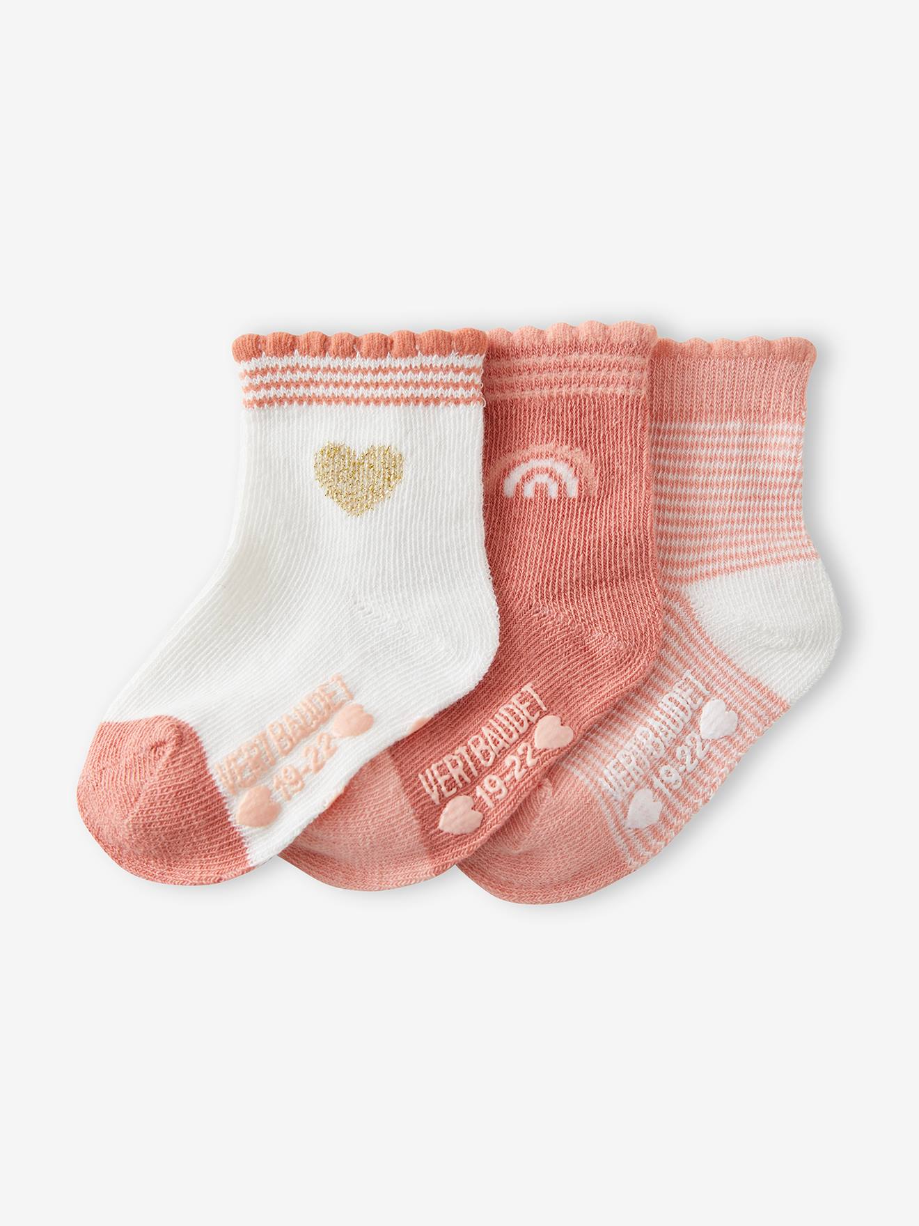 DEBAIJIA 3 Pair Set Unisex Baby Socks Kids Long Tights Anti-slip Coton Socks for 0-3 Years Newborn Toddler Warm Fluffy Confortable Spring/Summer Winter/Autum Socks 