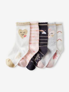Pack of 5 Pairs of Rainbow Socks  - vertbaudet enfant