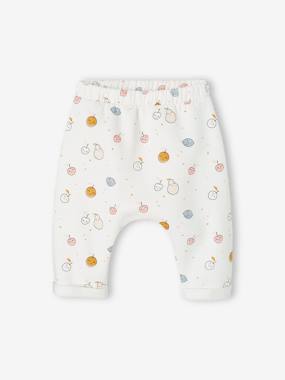 -Trousers in Cotton Fleece, for Newborn Babies