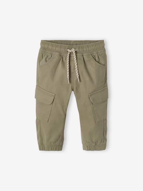 Pantalon bébé battle cappuccino+kaki - vertbaudet enfant 