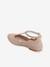 T-Strap Ballet Pumps for Girls Light Pink+White - vertbaudet enfant 