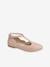 T-Strap Ballet Pumps for Girls Light Pink+White - vertbaudet enfant 