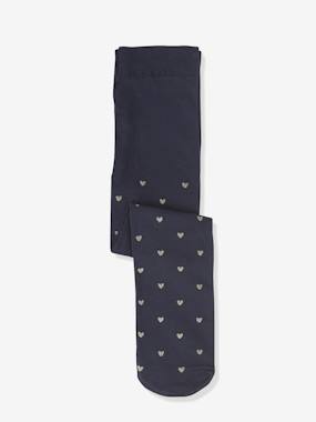 Tights with Small Golden Hearts for Girls  - vertbaudet enfant