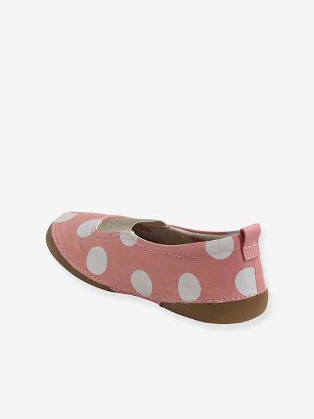 Fabric Shoes with Elastic, for Girls PINK MEDIUM ALL OVER PRINTED - vertbaudet enfant 