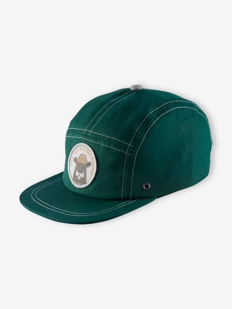 Hut Cap for Boys GREEN DARK SOLID WITH DESIGN - vertbaudet enfant 