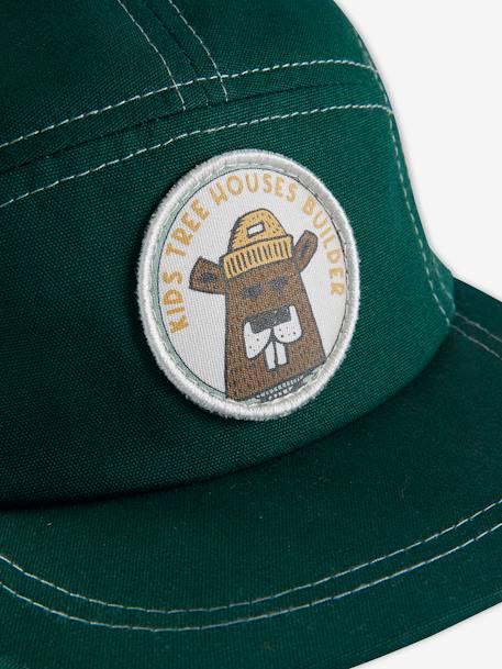 Hut Cap for Boys GREEN DARK SOLID WITH DESIGN - vertbaudet enfant 