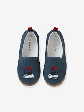 Shoes-Boys Footwear-Slippers-Elasticated Leather Slip-Ons for Boys