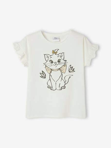Marie of the Aristocats® T-Shirt for Girls BEIGE LIGHT SOLID WITH DESIGN - vertbaudet enfant 