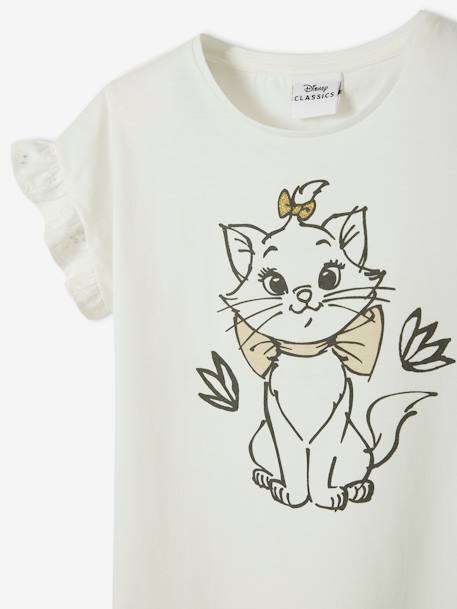 Marie of the Aristocats® T-Shirt for Girls BEIGE LIGHT SOLID WITH DESIGN - vertbaudet enfant 
