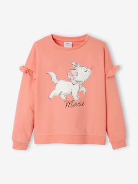The Aristocats® Sweatshirt with Ruffle for Girls  - vertbaudet enfant