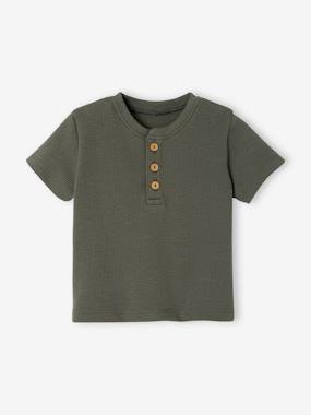-Honeycomb Grandad-Style T-Shirt for Babies