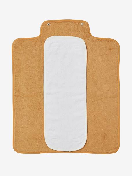 Towelling Changing Pad, Travel Special BROWN LIGHT SOLID - vertbaudet enfant 