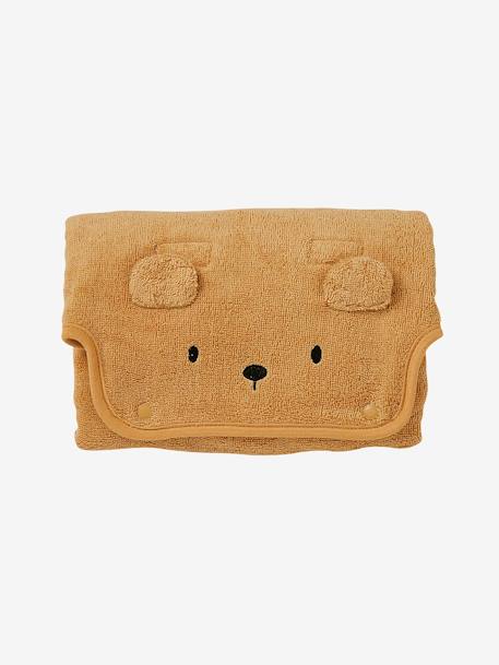 Towelling Changing Pad, Travel Special BROWN LIGHT SOLID - vertbaudet enfant 