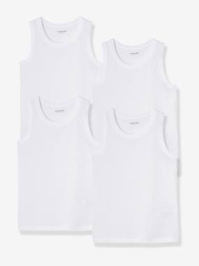 Garçon-Sous-vêtement-Lot 4 débardeurs maillot de corps BASICS