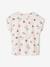 T-shirt fille imprimé noeud fantaisie manches courtes blanc+lavande+rose+rose mauve imprimé - vertbaudet enfant 
