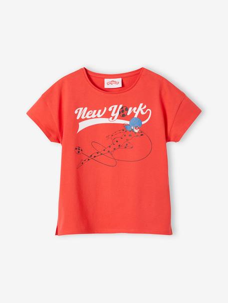 Miraculous® T-shirt, Short Sleeves, for Girls RED BRIGHT SOLID WITH DESIG - vertbaudet enfant 