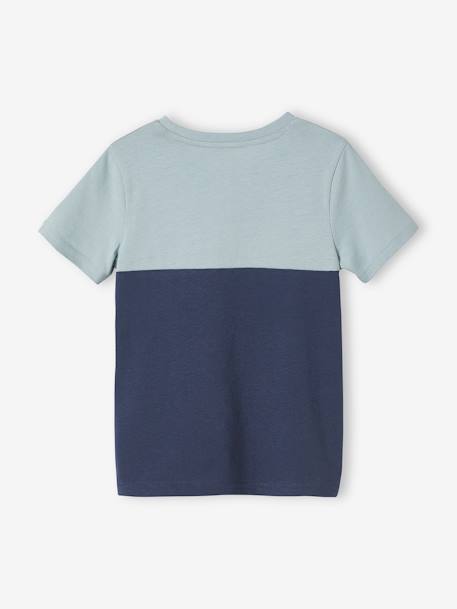 T-shirt garçon coloblock manches courtes ardoise+menthe+orange+vert anglais - vertbaudet enfant 