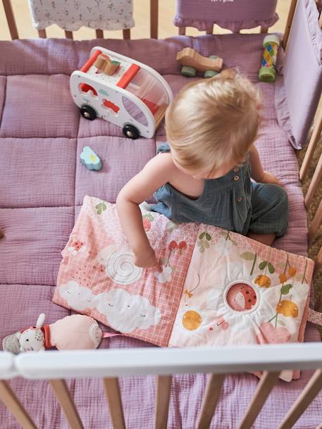 Multisensory Book + Soft Toys in Velour, Pink World Multi - vertbaudet enfant 