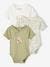 Pack of 3 Long Sleeve Jungle Bodysuits for Newborn Babies GREEN MEDIUM 2 COLOR/MULTICOLR - vertbaudet enfant 