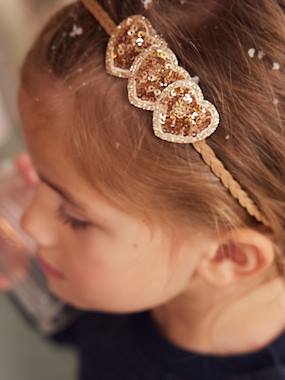 Girls-Accessories-Headband with Sequin Heart for Girls