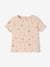 Floral T-Shirt in Rib Knit for Babies PINK LIGHT ALL OVER PRINTED - vertbaudet enfant 