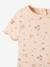 T-shirt à fleurs en maille côtelée bébé rose grisé imprimé - vertbaudet enfant 