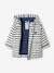 Navy Raincoat with Hood & Lining for Babies WHITE LIGHT STRIPED - vertbaudet enfant 