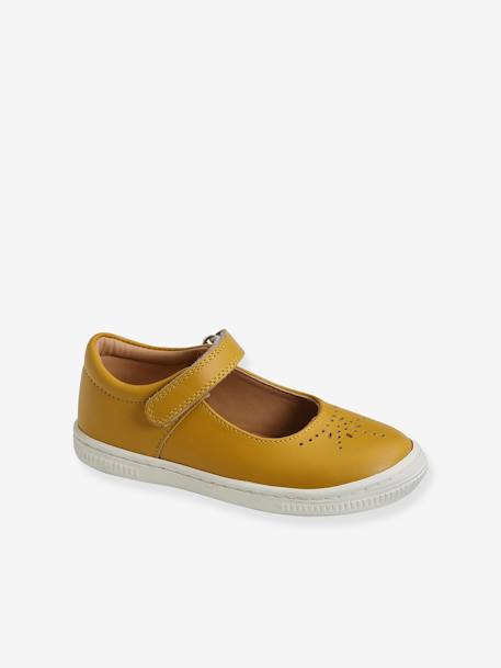 Ballet Pumps for Girls, Designed for Autonomy YELLOW DARK SOLID - vertbaudet enfant 