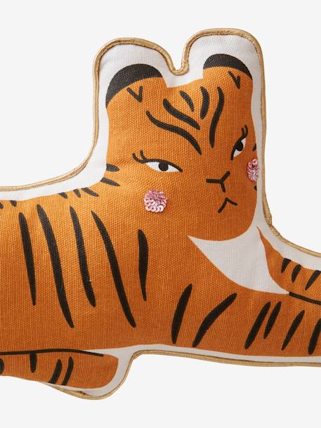 Pack of 2 Animal Cushions, Eden India BROWN LIGHT SOLID WITH DESIGN - vertbaudet enfant 