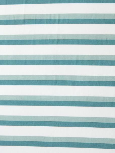 Fitted Sheet for Children, Work in Progress GREEN MEDIUM STRIPED - vertbaudet enfant 