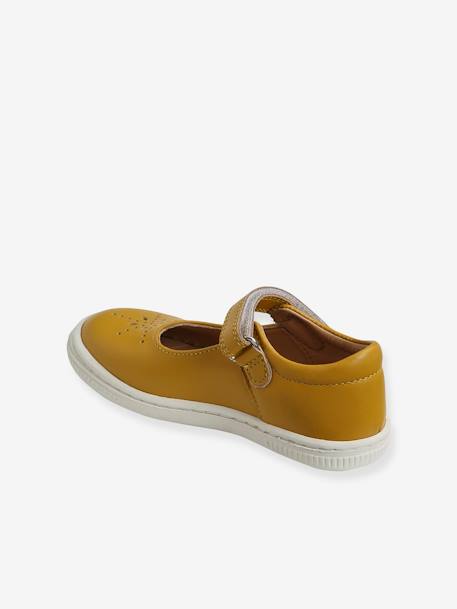 Ballet Pumps for Girls, Designed for Autonomy YELLOW DARK SOLID - vertbaudet enfant 