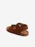 Sandales scratchées en cuir bébé garçon marron+rouge - vertbaudet enfant 
