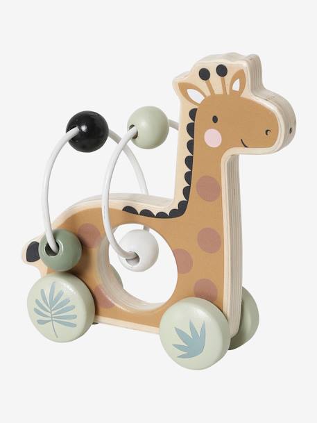 Bear Abacus - Wood FSC®100% Certified BROWN LIGHT SOLID WITH DESIGN - vertbaudet enfant 