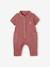 Short Sleeve Jumpsuit for Babies PURPLE DARK SOLID - vertbaudet enfant 