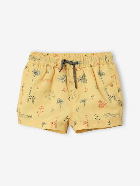 Jungle Swim Shorts for Baby Boys YELLOW LIGHT ALL OVER PRINTED - vertbaudet enfant 
