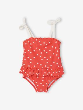 Polka Dot Swimsuit for Baby Girls  - vertbaudet enfant