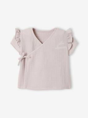 Wrap-Over Jacket in Cotton Gauze for Newborn Babies  - vertbaudet enfant