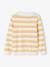 Top with Iridescent Stripes, for Girls YELLOW DARK STRIPED - vertbaudet enfant 