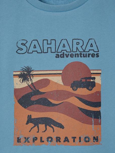 Sahara T-Shirt for Boys BLUE LIGHT SOLID WITH DESIGN - vertbaudet enfant 