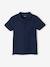 Polo garçon manches courtes broderie poitrine blanc+bleu+jaune pâle+kaki clair+MARINE+terracotta - vertbaudet enfant 