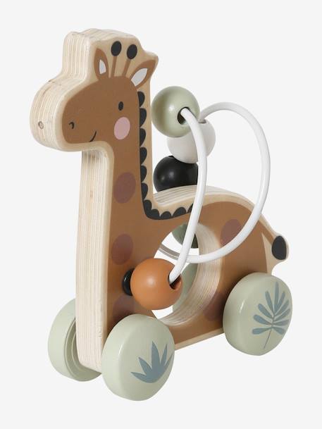 Bear Abacus - Wood FSC®100% Certified BROWN LIGHT SOLID WITH DESIGN - vertbaudet enfant 