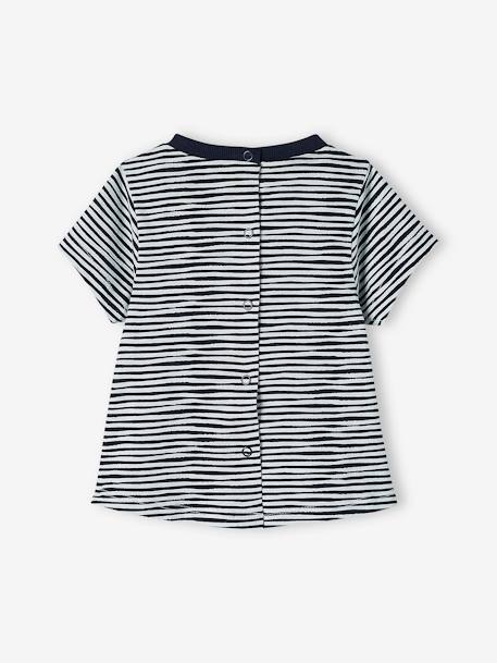 Pack of 2 T-Shirts for Babies WHITE LIGHT SOLID WITH DESIGN - vertbaudet enfant 