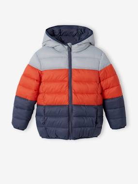Reversible Lightweight Jacket with Recycled Polyester Padding for Boys  - vertbaudet enfant