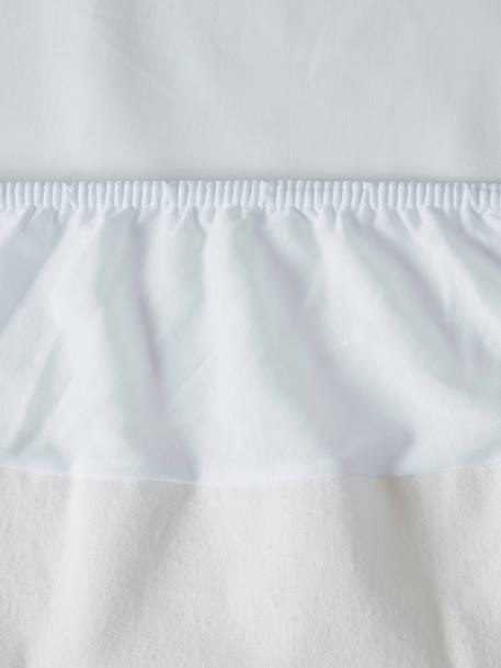 Waterproof Mattress Protector in Fleece, Organic Collection White - vertbaudet enfant 