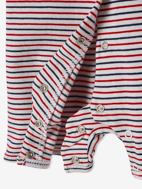 Pack of 2 Playsuit Pyjamas for Baby Boys WHITE LIGHT TWO COLOR/MULTICOL - vertbaudet enfant 